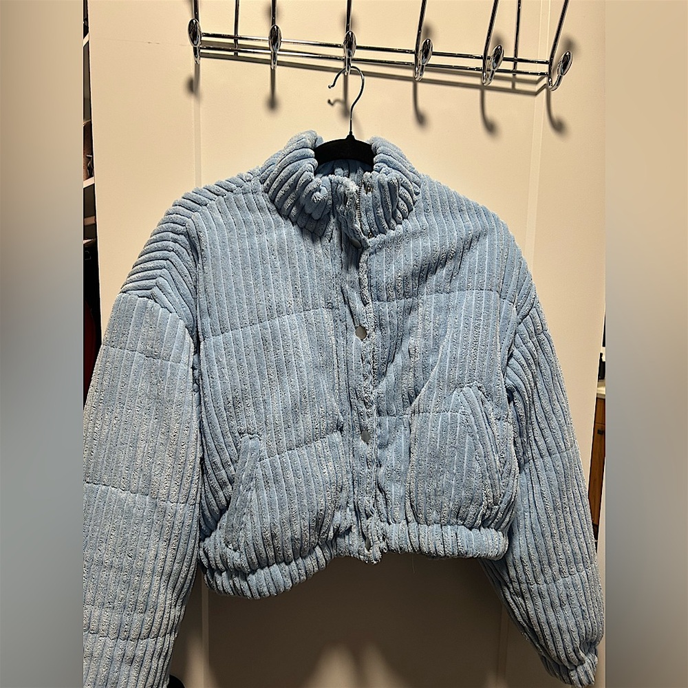 Altar'd State Light Blue Ribbed Jacket